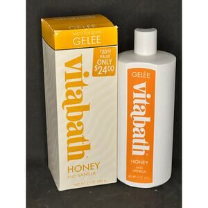 550	RARE NOS VitaBath Honey and Vanilla; Bath and Shower Gelee; 21 oz; PROP
